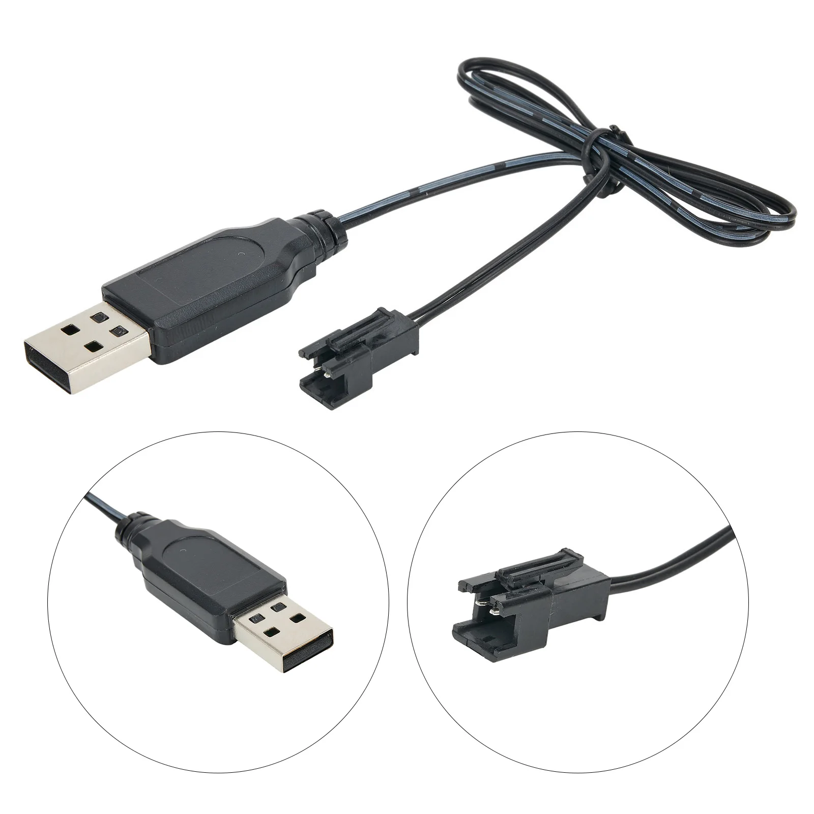 Main tenant un câble chargeur USB RC SM-2P 3.7V pour batterie lithium drone, avion ou hélicoptère.