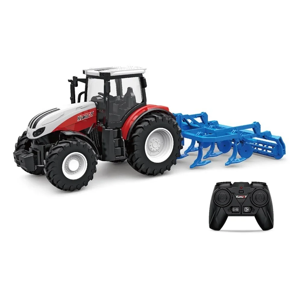 1/24 2.4G Remote Control Tractor LED Light Farmer Engineering Vehicle Modle Truck Farming Toy for Boys Kid Gift 5