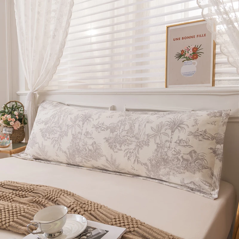 غطاء وسادة مزدوج طويل، قطعة واحدة