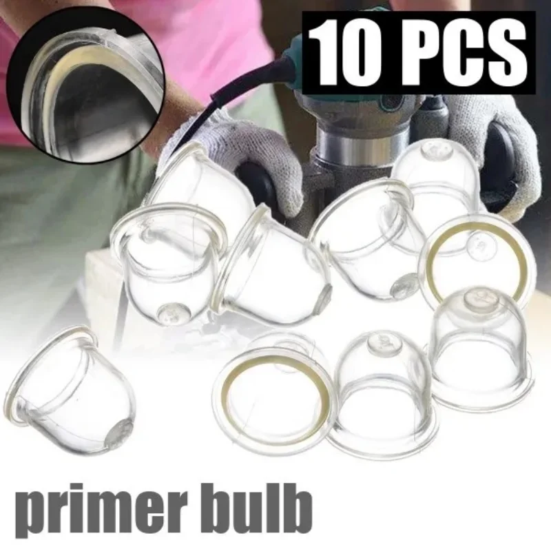 

10pcs Transparent Carburetor Oil Bubbles 22mm 19mm Car Engines Fuel Chainsaw Silicone Oil Bubbles Car Repair Tools Accessories