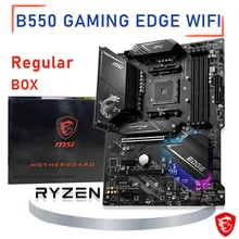 MSI – carte mère MPG B550 GAMING EDGE, AM4, Ryzen, AMD, 128 go DDR4, PCI-E 4.0, AM4, CrossFire, ATX=