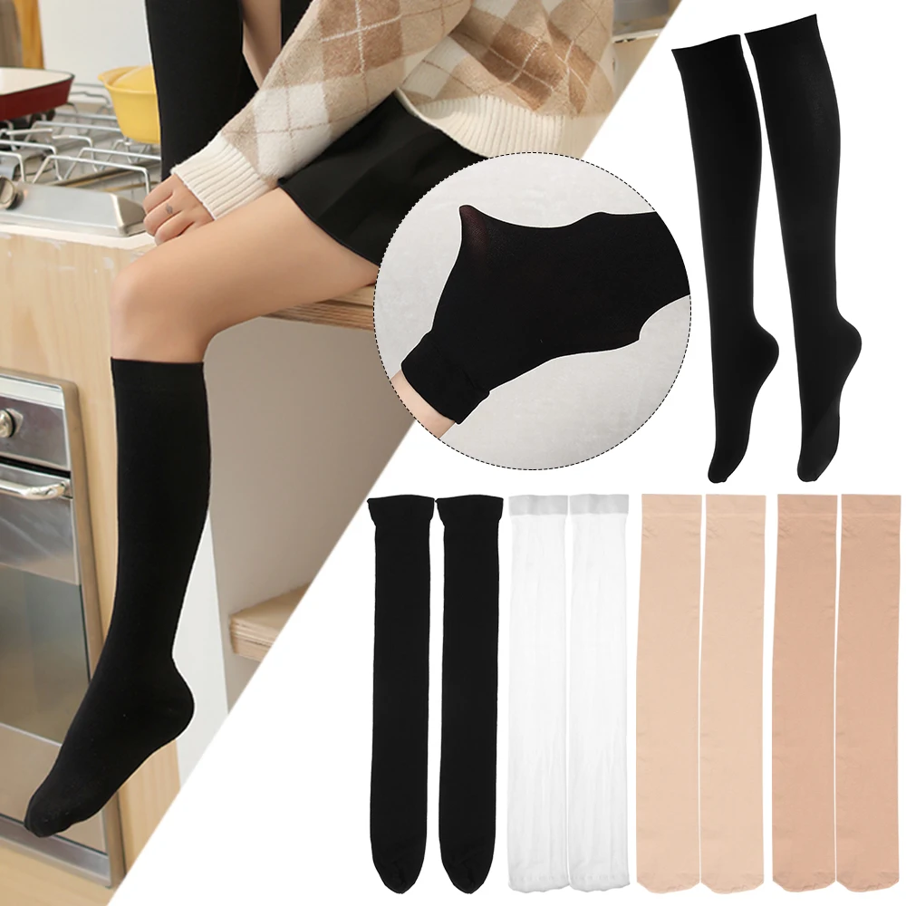 Women's Socks Girls Fashion Opaque Over Knee Thigh High Elastic Sexy