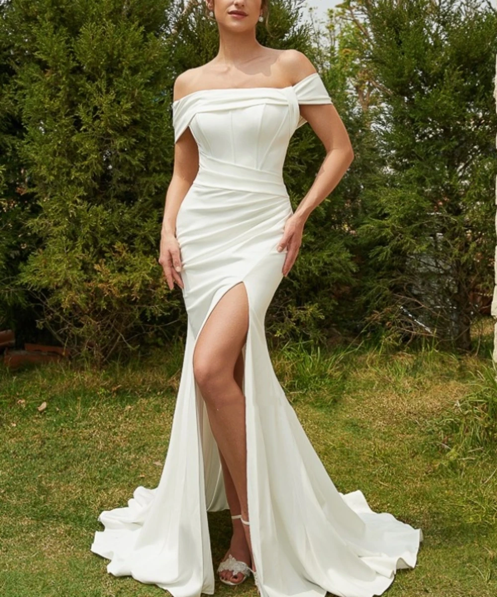

Slit Banquet Dress Wedding 2023 Tube Top Wedding Gowns for Women 2023 Bride Amandas Novias Official Store Party Dresses Woman