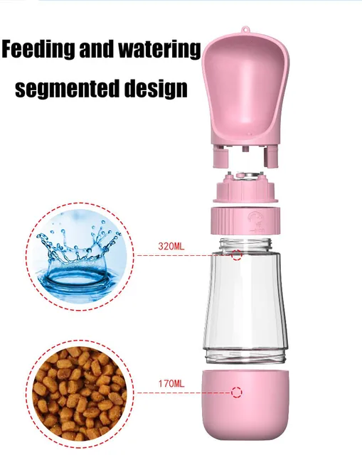 Two-in-one feeding and drinking pet water cup portable travel outdoor drinking fountain dog water cup kettle outdoor supplies 6