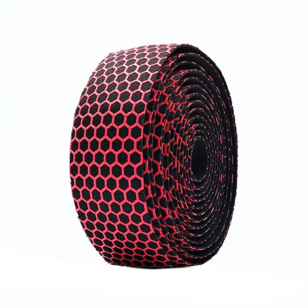 Honeycomb PVC Road Bike Handlebar Tape Belt Cycling Handle Bar Tapes Wrap Cork 2 Bar Plug Anti-slip Straps guidoline