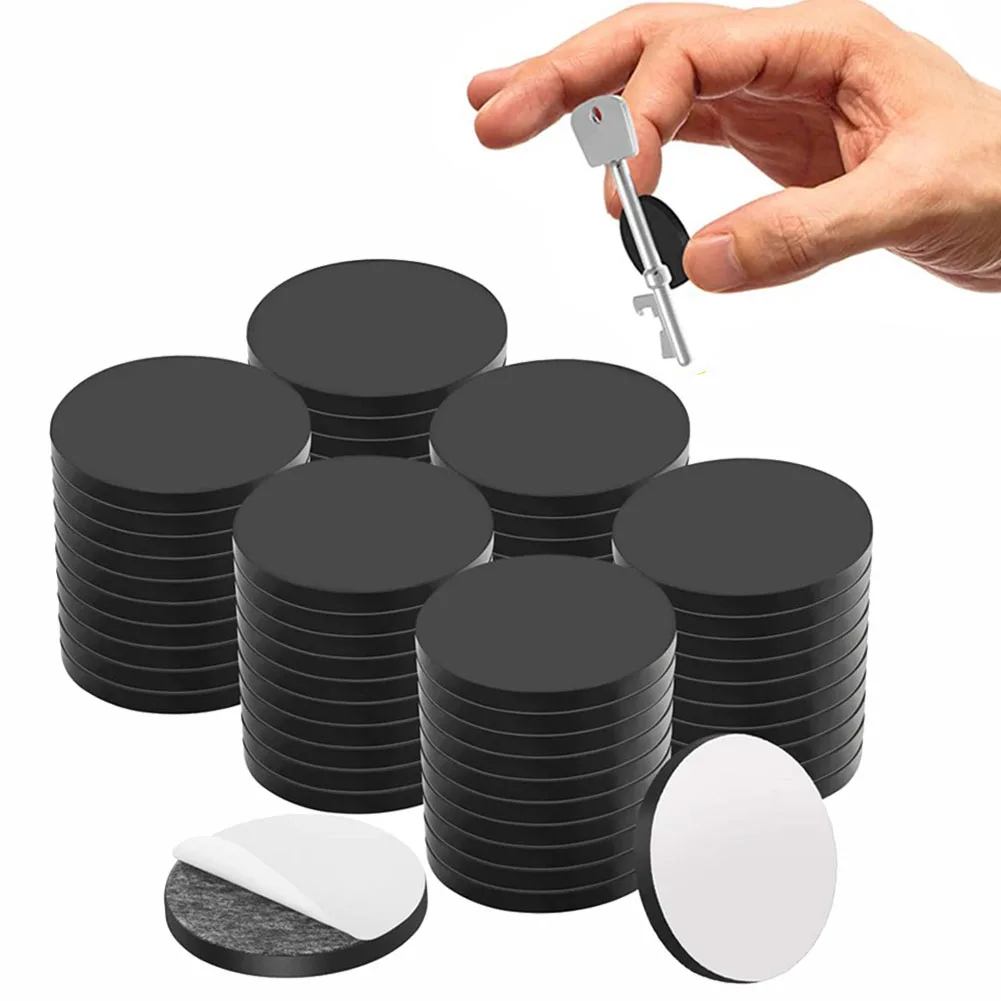 Magnetic Fridge Magnets 50/100pcs Flexible Self-Adhesive Round Discs for Refrigerator Crafts Office DIY