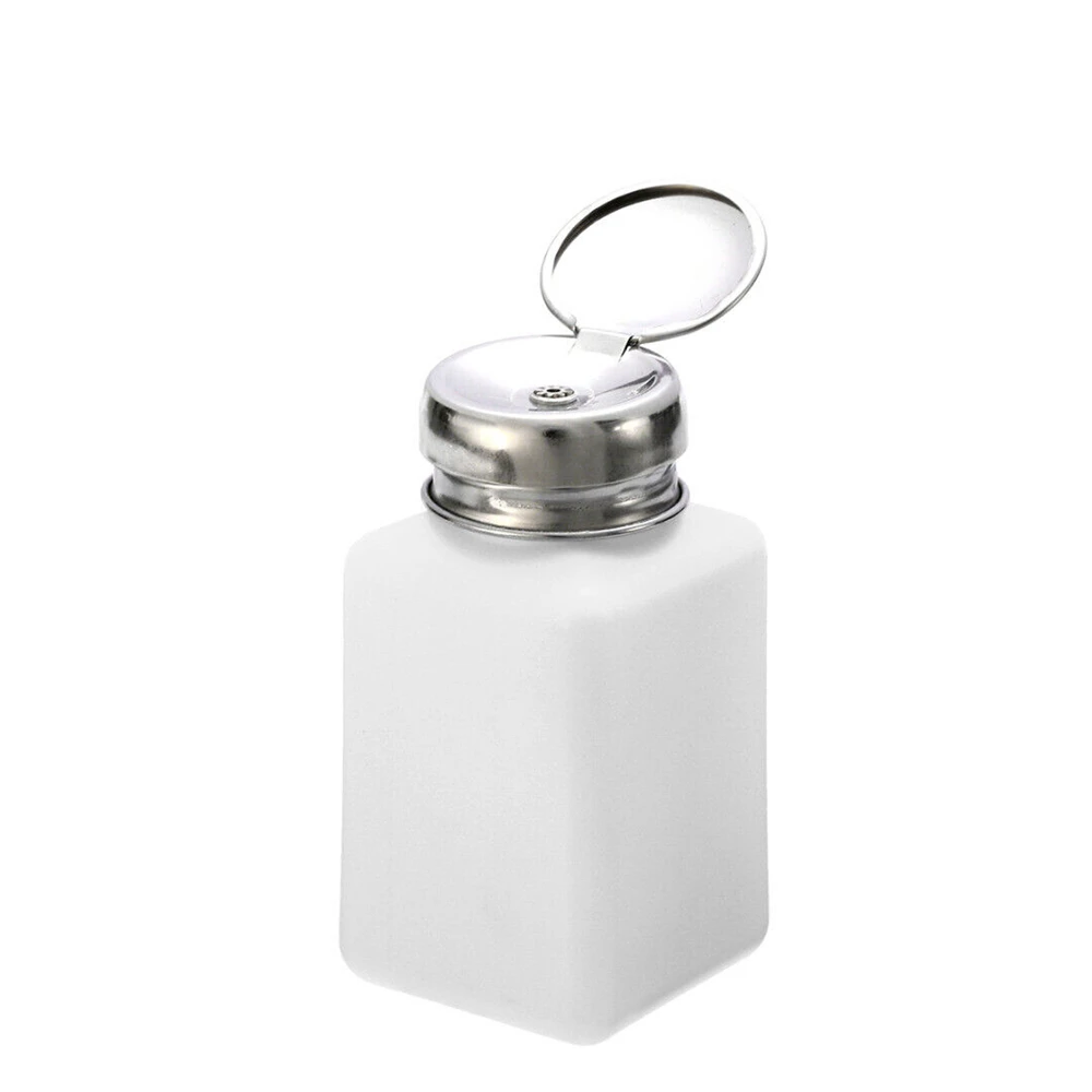 200ML Nail Press Bottle Liquid Alcohol Gel Polish Holder Portable Acrylic Gel Polish Cleaner Remover Dispenser Duck Pump Tools