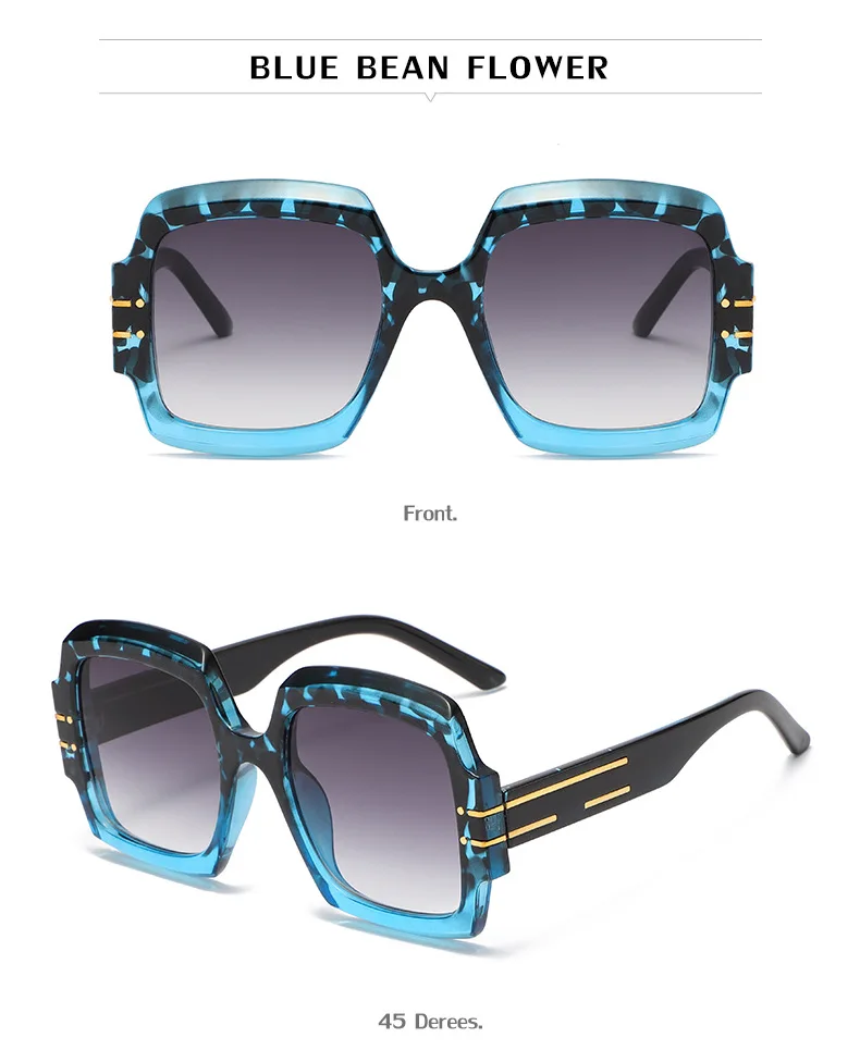 Vintage Oversized Sunglasses For Women Quality Black Gradient_voghion.com