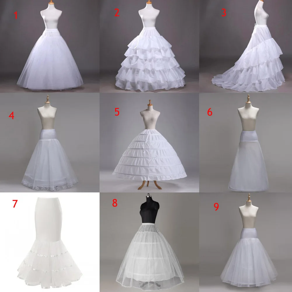 Cheap Bridal Wedding Petticoat Hoop Crinoline Prom 9 Style Underskirt Fancy Skirt Slip Crinoline Bridal Wedding Accessories