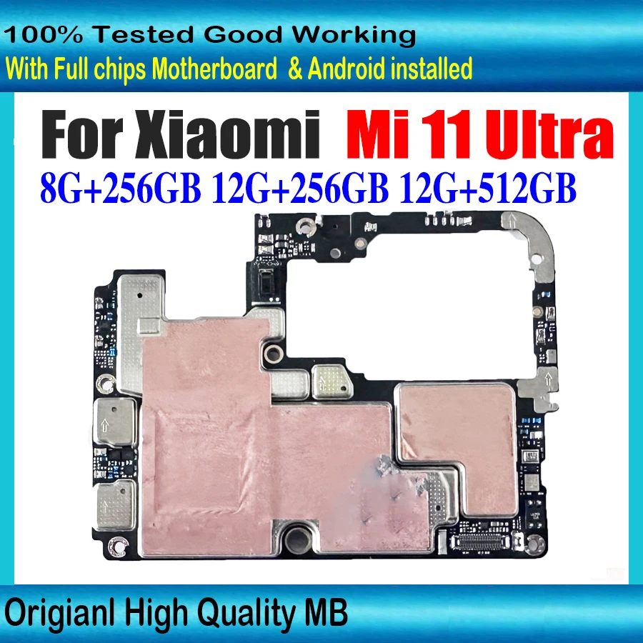 Motherboard Main Logic Circuit Board for Xiaomi Mi 11 Mi11 /11 lite/ 11 Pro/ Ultra Global Version Unlocked Original