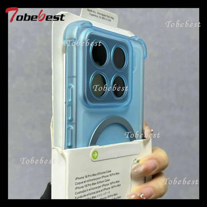 Airbag Shockproof Magnetic Wireless Charging Silicone Case with Magsafe Compatibility