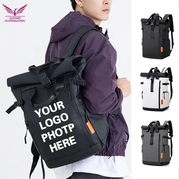 Zaino per computer impermeabile con logo personalizzato Borsa da viaggio di grande capacità personalizzazione della personalità zaino scolastico Foto fai da te