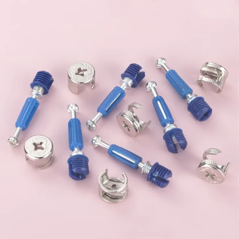 20PCS Three In One Screw Furniture Connector Minifix Screws Fittings Connecting Fixer Eccentric Wheel Bolt Nut Fastening