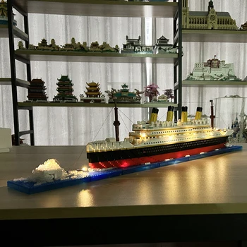 KNEW BUILT Titanic 3D Plastic Model Ship Building Blocks for Adults Micro Mini Bricks Toys Kits Assemble Cruise Boat Kids Gift 6