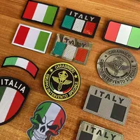 Флаг Италии, эмблема, аппликация для одежды, вышитые нашивки, ИК-светоотражающие итальянские значки на рюкзак, военные тактические наклейки на руку — изображение 2