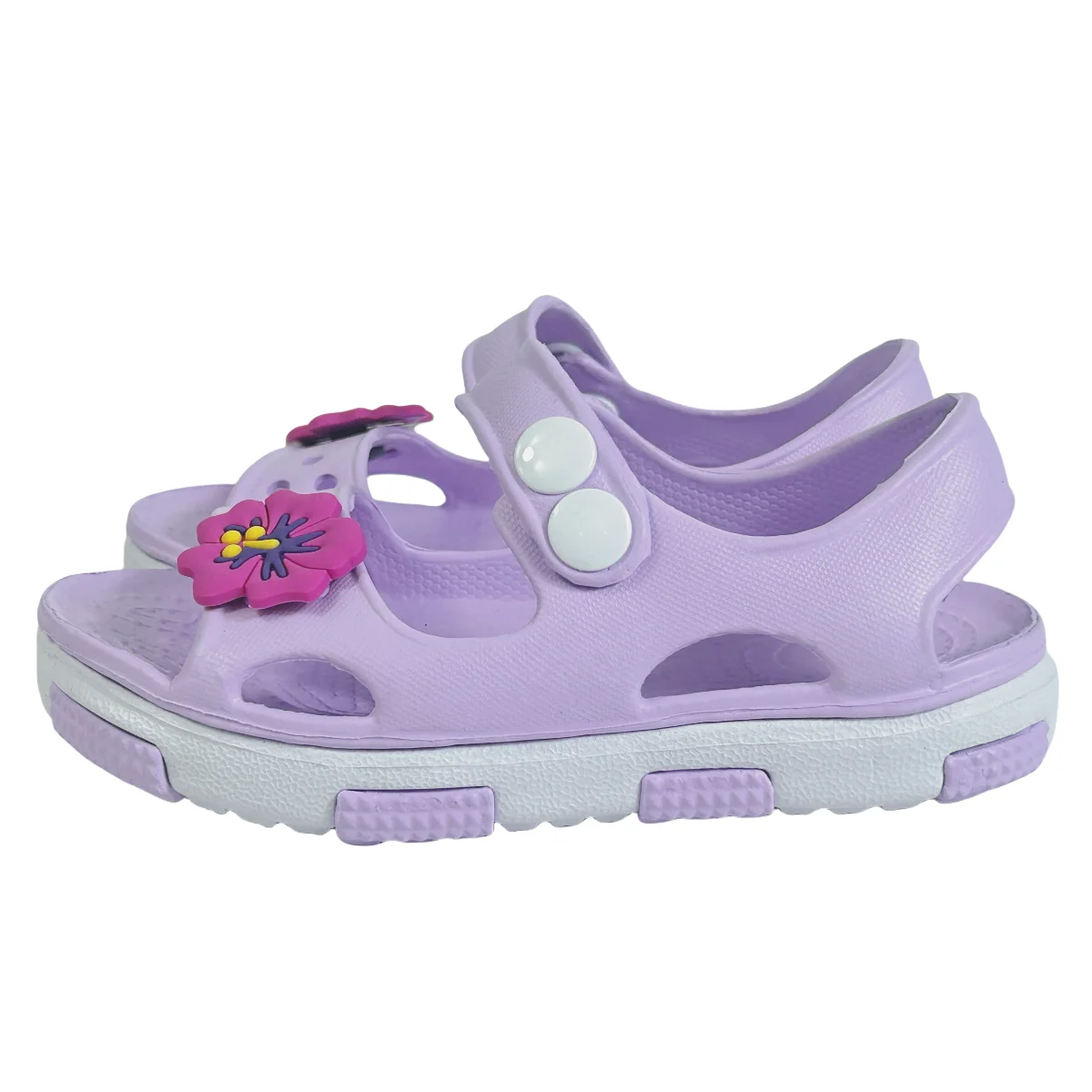 Solid Bow Children's Summer Shoes Cute EVA Beach Non Slip Sandals For Baby Girls Footwear Soft Infant Kids Fashion Sandals 4