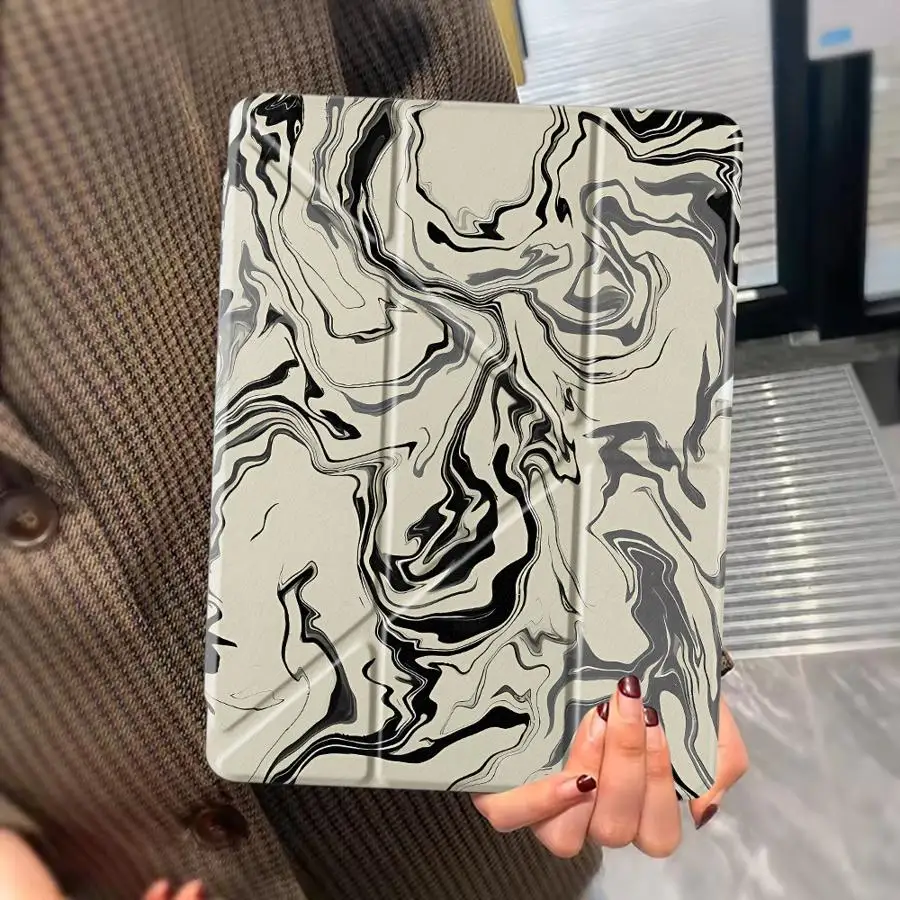 Marble Swirl Tablet Case with Holder and Cover