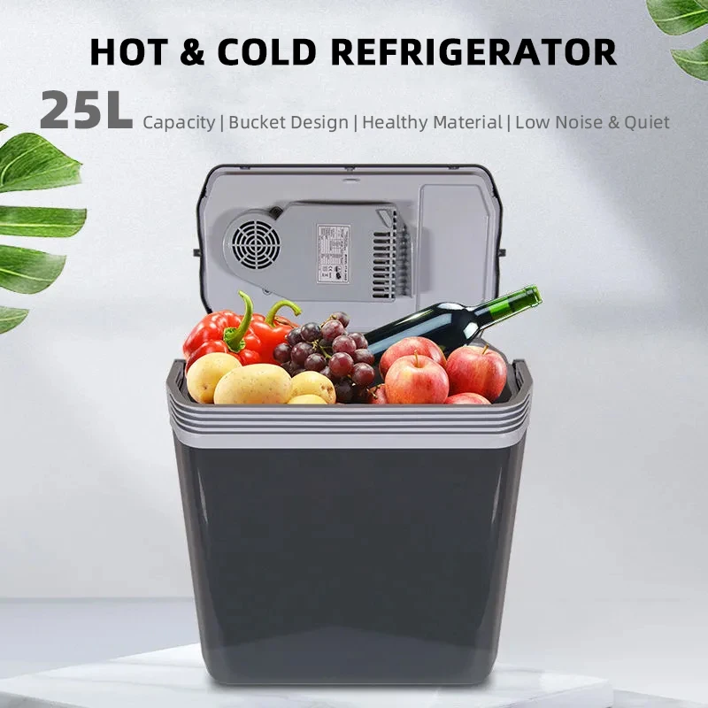 Home-appliance Portable Mini Refrigerator Freezer Heating Machine 25L Capacity 12V 220V Car Use, Home Use, Camping Use