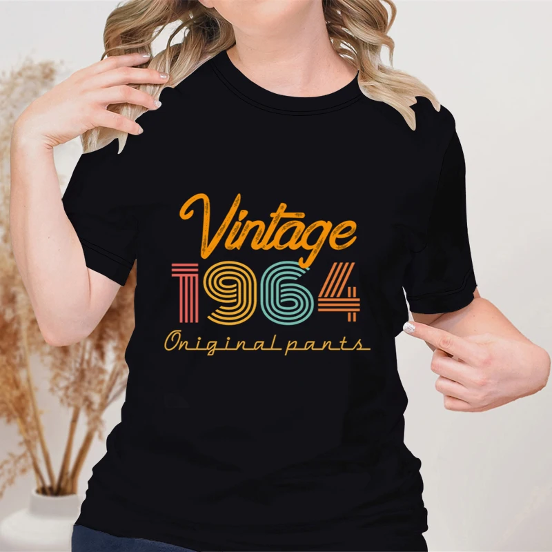 

Женская одежда, футболка с принтом 1964, рубашка для женщин, модная женская блузка 2024, винтажные футболки, Графические Рубашки, женская футболка