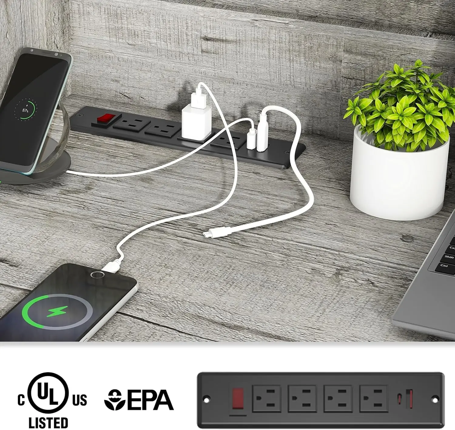 47" Executive Desk, Computer Desk with Drawers and Storage Cabinet, Workstation with Hutch for Home Office