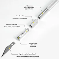 Exacto Knife Style 5 Blades Multi Tool for Crafts Carving Phone Film Cutting Pen Utility Paper Circuit Board Manual Model Knife 2