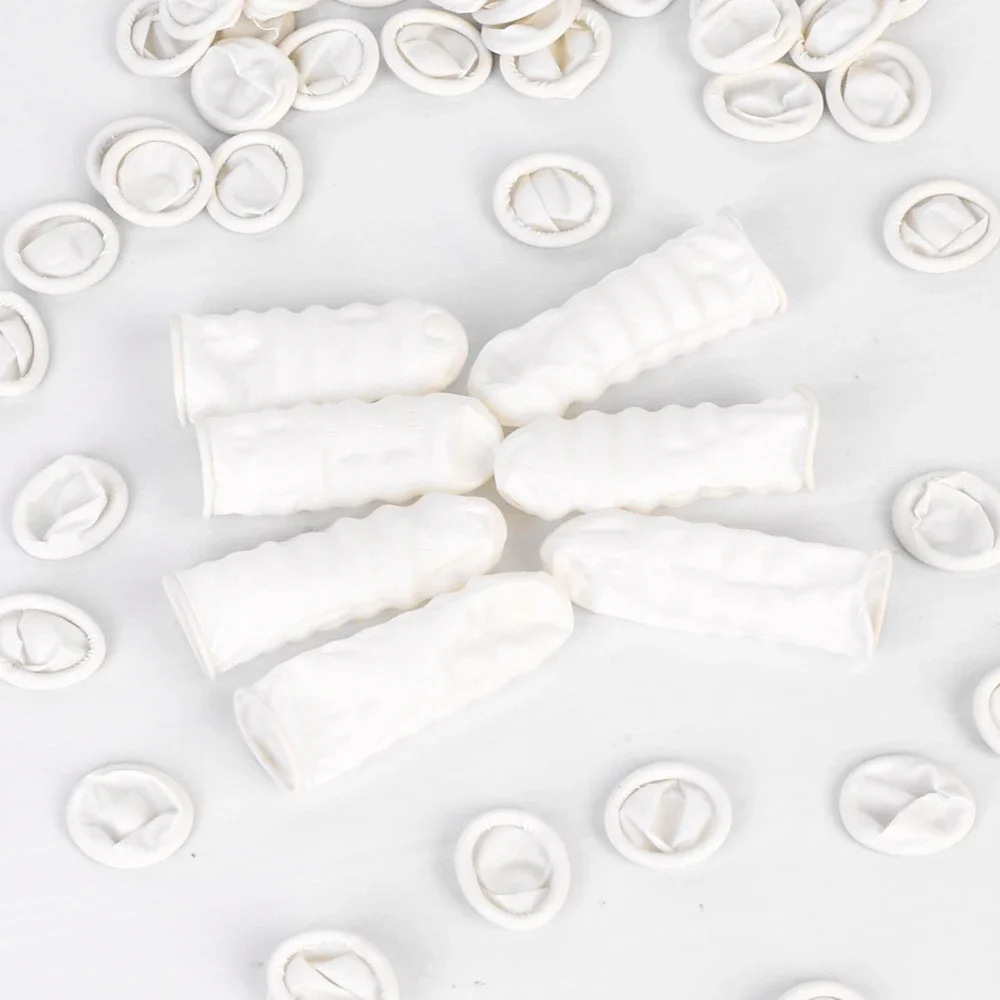 Disposable Fingertips Protector 300-100Pcs Non-slip Natural Rubber Anti-static Latex Finger Cots Tools disposable gloves,disposable finger covers,antistatic gloves