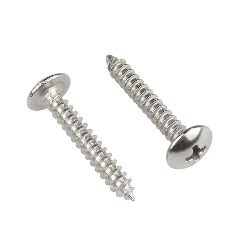 Cross Recessed Truss Head Self-tapping Screw M3 M4 M5 M6 Stainless Steel Phillips Mushroom Umbrella Head Wood Screw 50//20/10pcs