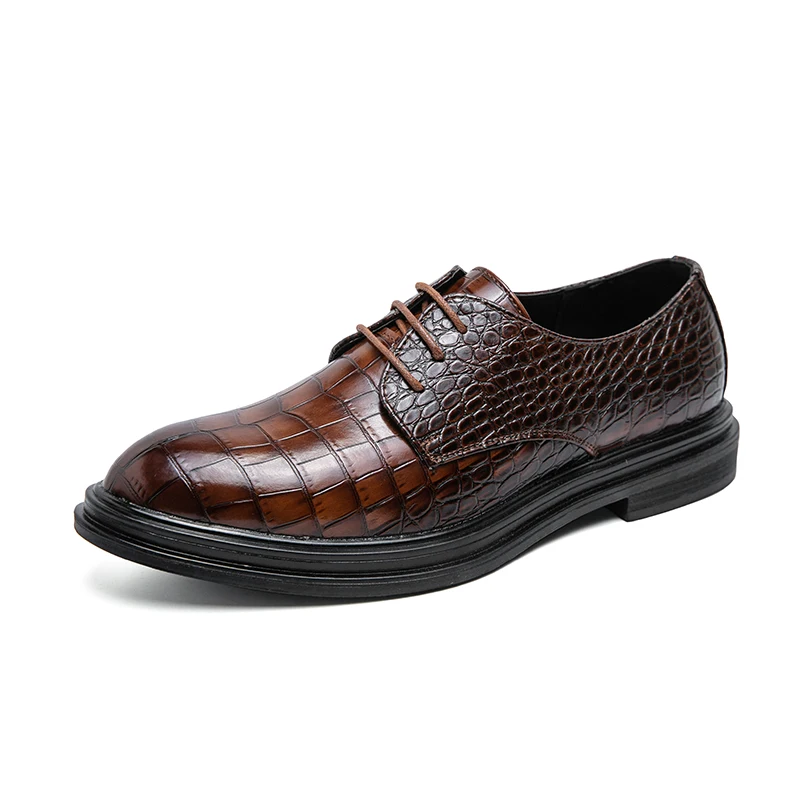 Luxury Brand Men's Genuine Leather Shoes Lace Up Men's Business Dress Shoes Banquet Men's Wedding Shoes Men's Casual Shoes