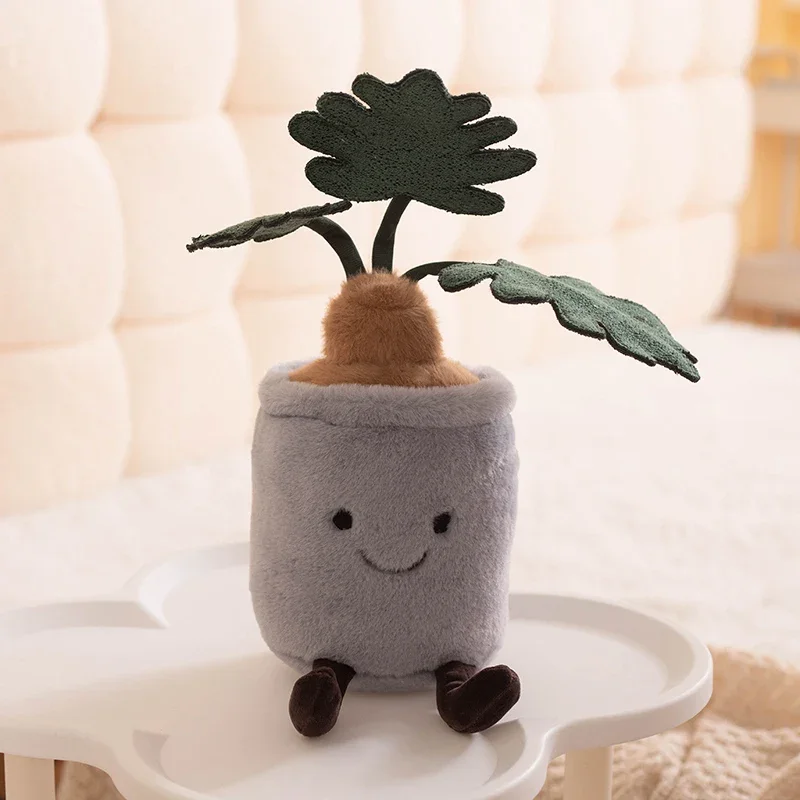 Apricot Lamb Sunflower Plush Toy - Cute Flower Pot Stuffed Animal For Kids