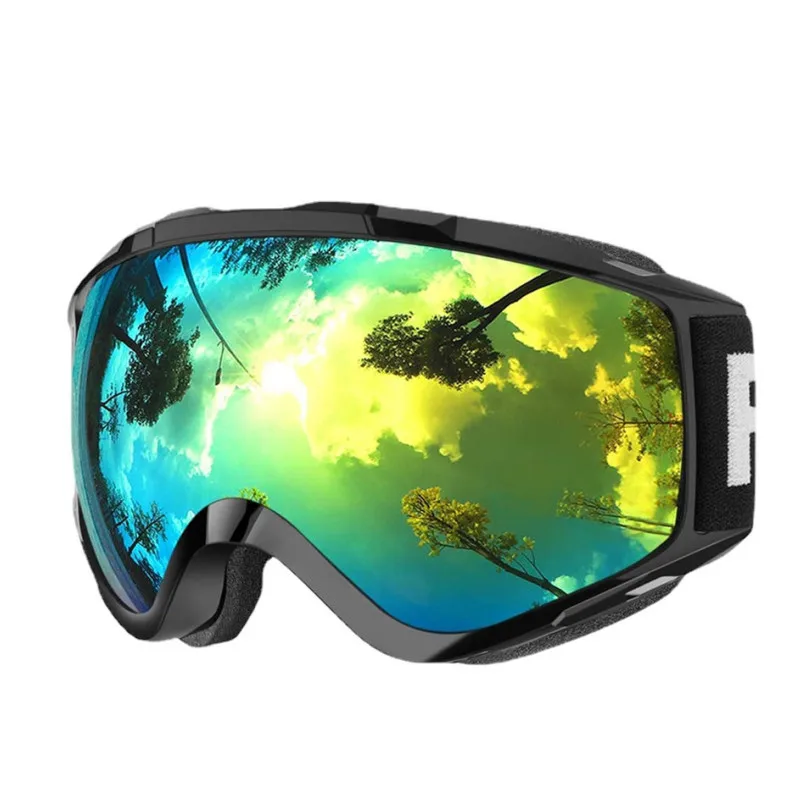 Professional Ski Goggles Oversize Anti-Fog UV 100 Double Lens Snowmobile Glasses 