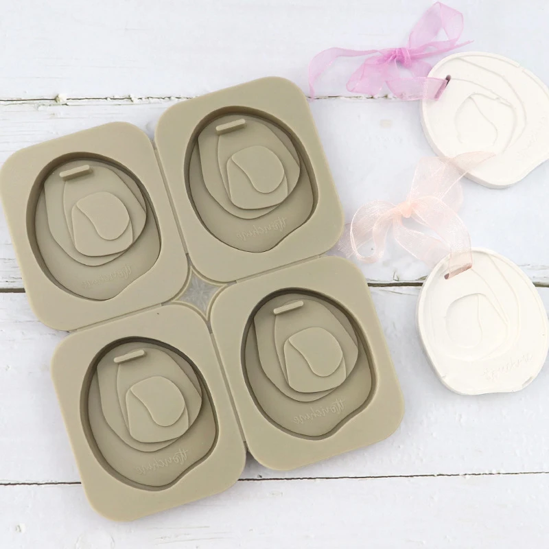 Silicone Mold Soap Molds 4-hole Peach Heart