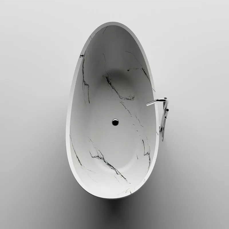 Hotel Modern Design Bathtub, Resin Stone Freestanding Bath Tub , Acrylic Solid Surface Bathroom Bathtub