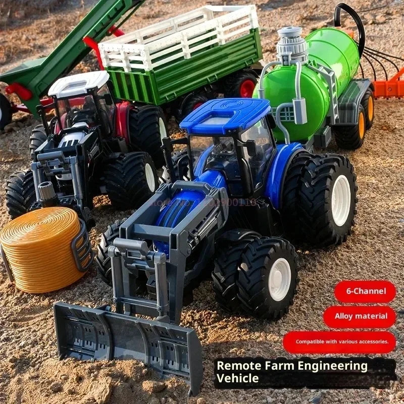 Farmer Remote Control Tractor Simulation Toy - Engineering Construction Tillage Machine