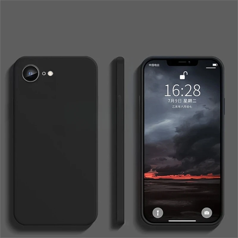 Soft Silicone Phone Case - Solid Color, Anti-Slip, Shockproof, Slim Fit Durable Design