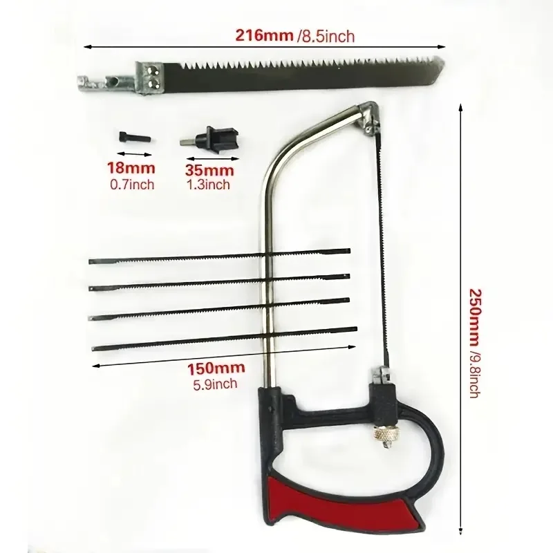 Hand Saw 8in1 Saw Multi Purpose DIY Kit 6 Blades Woodworking Metalworking