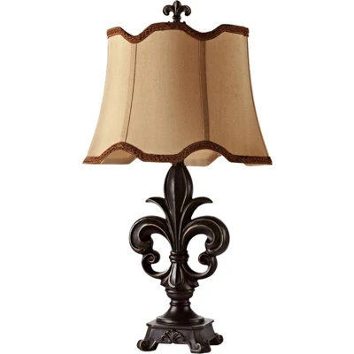 

American 8418 garden living room table lamp bedroom bedside lamp European retro new Chinese style all copper ceramic decorative