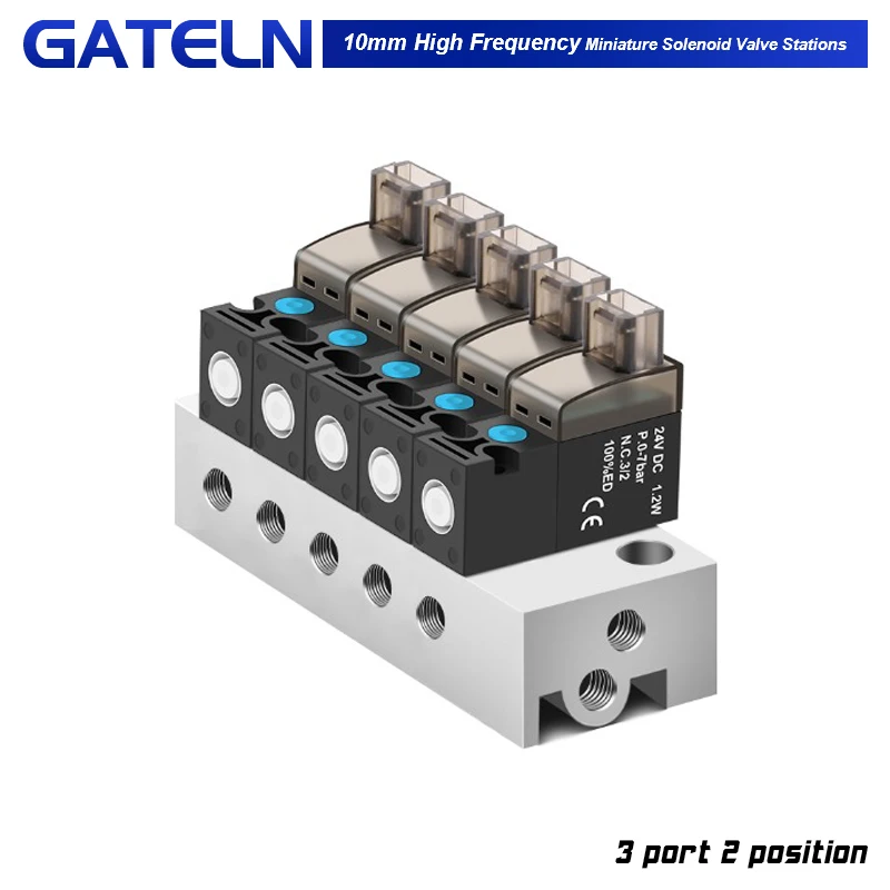 Miniature Válvula Solenóide 10 mm Válvula de ar 30hz Two-posição 3-way Controle 24v 12v 6v High Frequency Estações de Vácuo