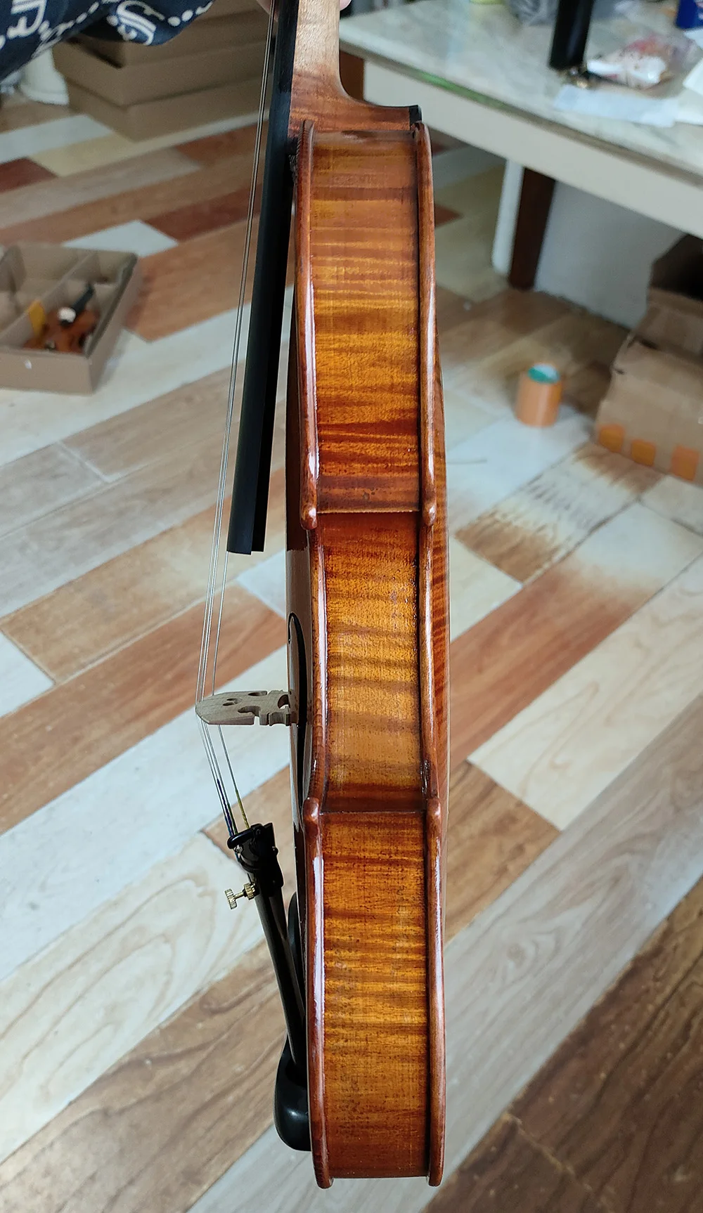 Stradivarius Violin Size 4/4 #3423 One Piece Back! Master II Level European Wood Handmade Oil Antiqued Varnish