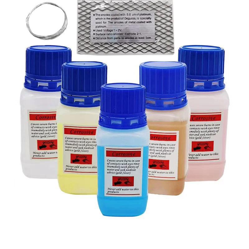 

Free cathode anode Jewelry Plating Solution 14K 18K 24K Gold Plating Electroplating Liquid for Jewelry Electroplating System