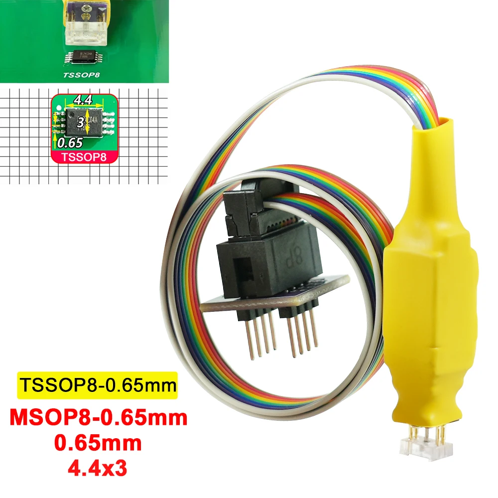 TSSOP8 MSOP8 SOP16 300MIL 칩 테스트 프로브 케이블, 칩 프로그래밍 및 데이터 다운로드용 스프링 핀 플래시 EEPROM 버너