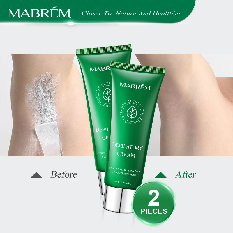 2pcs MABREM Ouliyuan Depilatory cream Painless Hair Removal Smoothing