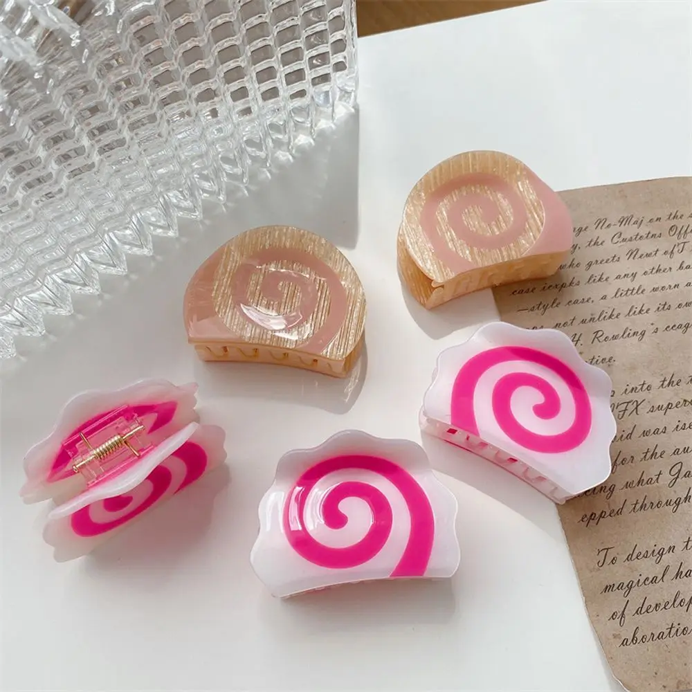 Spiral Hair Claw Girls Sweet Acetic Acid Hair Claw Kamaboko Barrettes Korean Style Hair Clip Women Hair Accessories