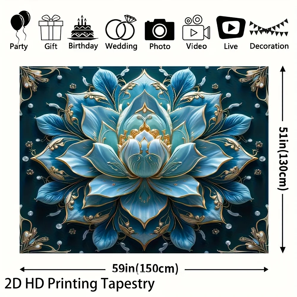 Lotus Flower Bohemian Tapestry 6