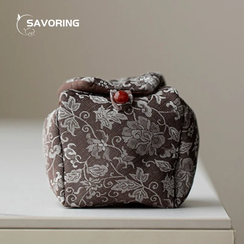 Tea Storage Bags Chinese Tea Cozies Travel Portable Storage Bag Package For Tea Set Teapot Quick Cup Picnic Nuts Food Jewelery Cotton Protection