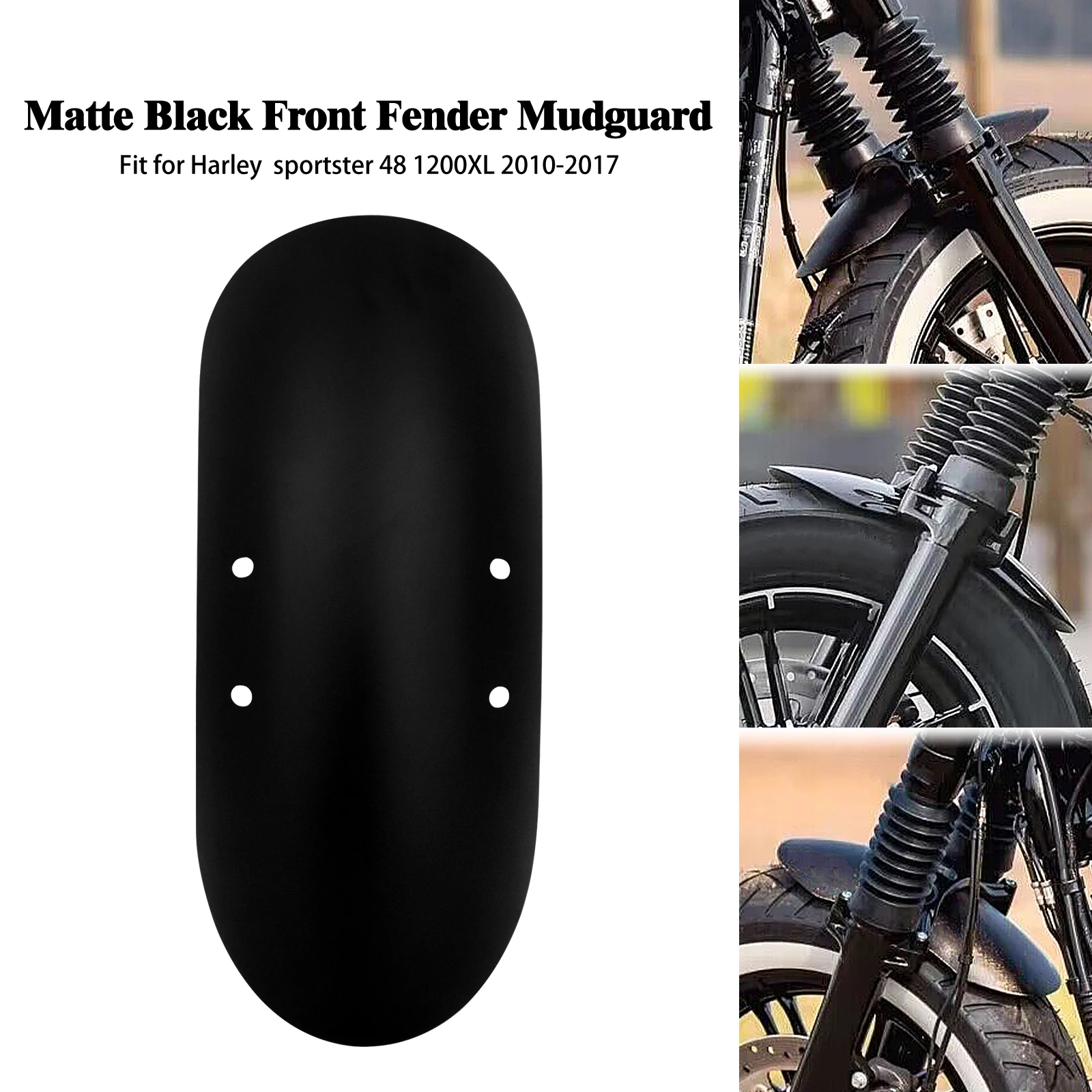 Copertura Parafango Anteriore Corta Personalizzata In Metallo Per Moto Copertura Parafanghi In Ferro Nero Opaco Per Harley Sportster Xl 48 1200X 2010-