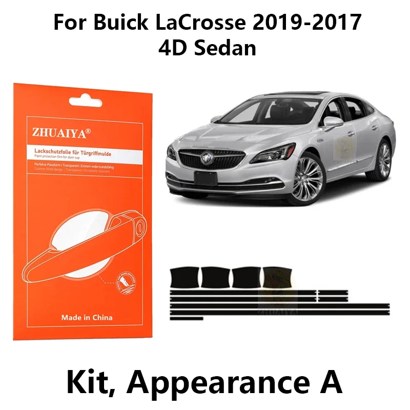 

Защитная пленка ZHUAIYA для красок дверной ручки, ТПУ PPF для Buick LaCrosse 2019-2017 4D, автомобильные аксессуары для седан