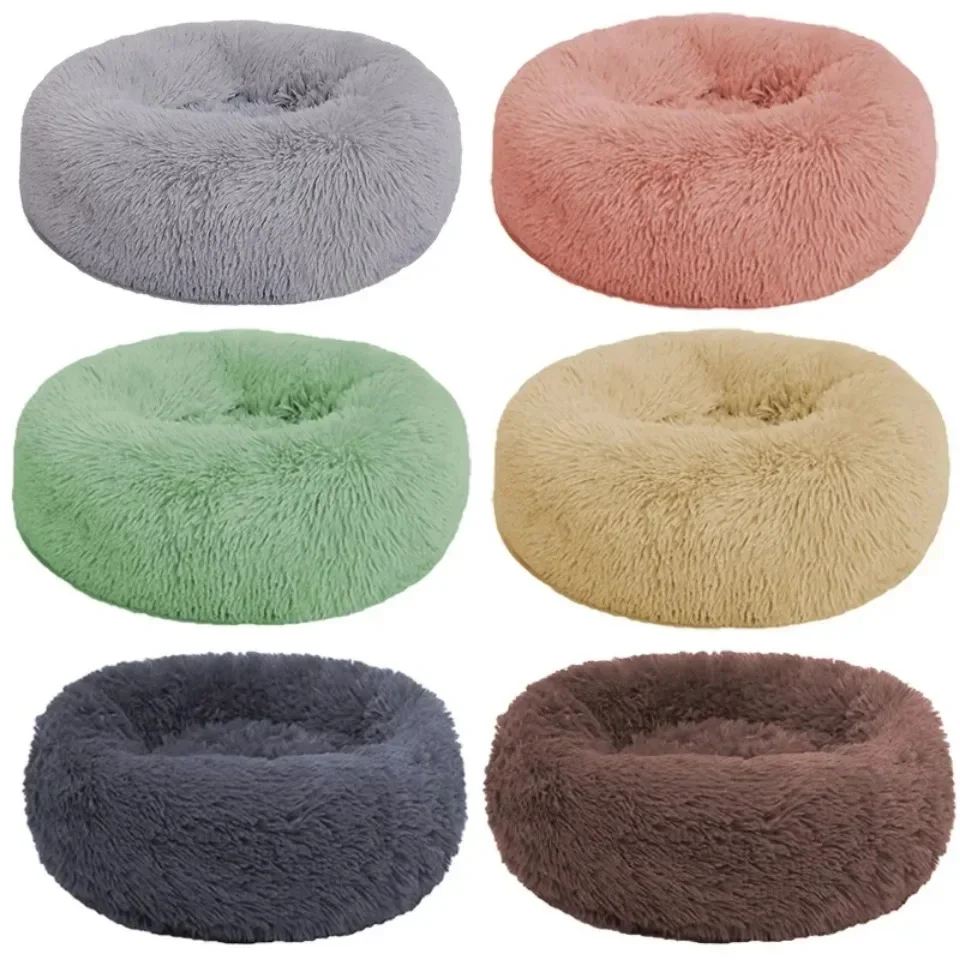 Title 10, Plush Soft Cat Beds Round Cat Nest Mat For Indo...