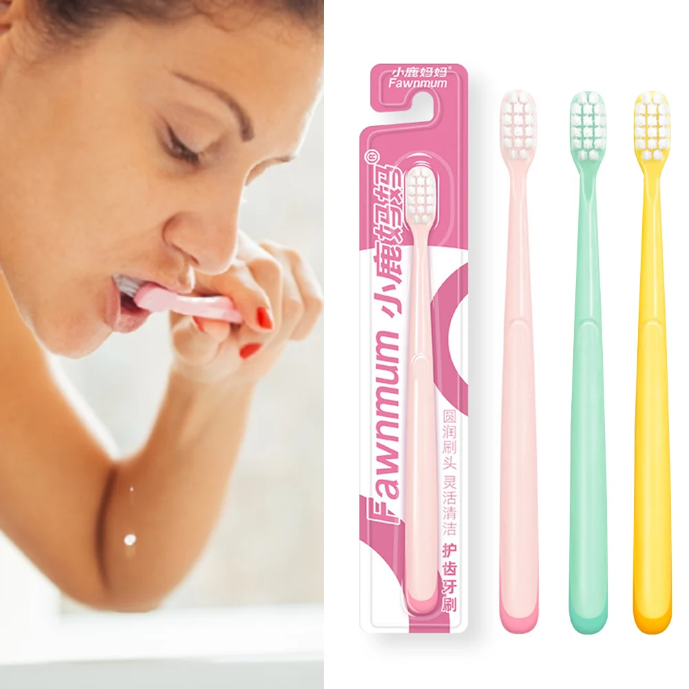 

1PC Ultra-fine Soft Adult Toothbrush Portable Travel Brush Million Nano Bristle Teeth Deep Cleaning Dental Oral Care