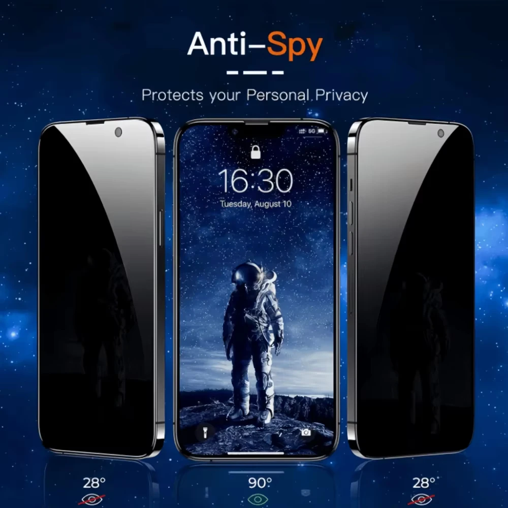 Privacy-Focused Easy Install Anti-Spy Tempered Glass Screen Protector