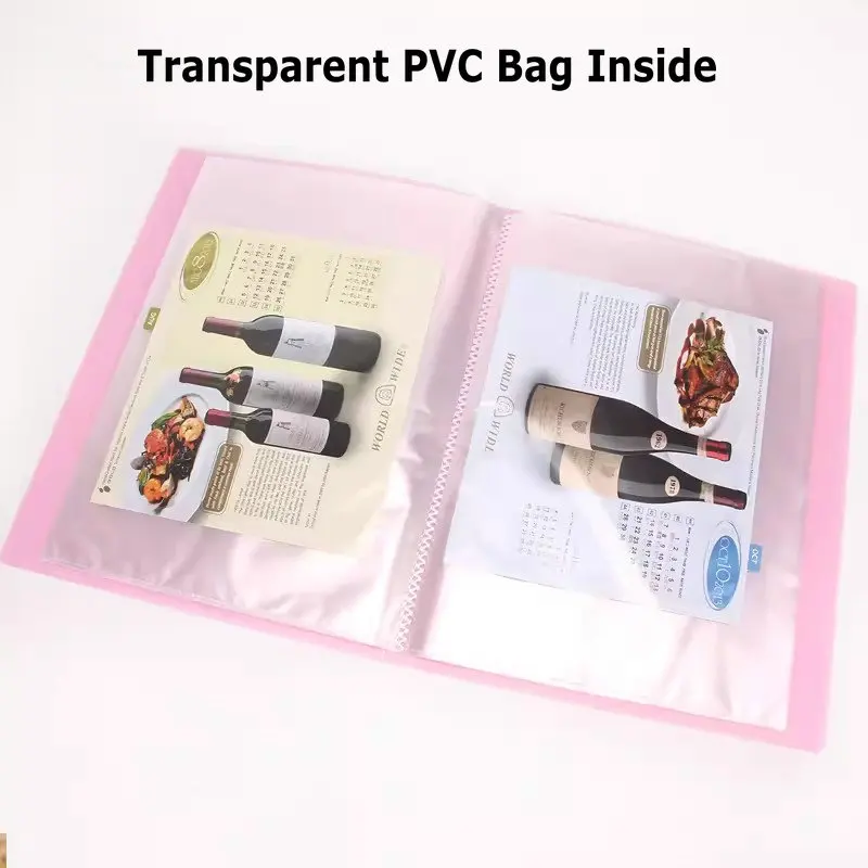 Cartella organizer per documenti da ufficio Cartella per esposizione A5 Borsa in PVC trasparente Porta documenti Cartella in carta B5 per documenti - immagine 3